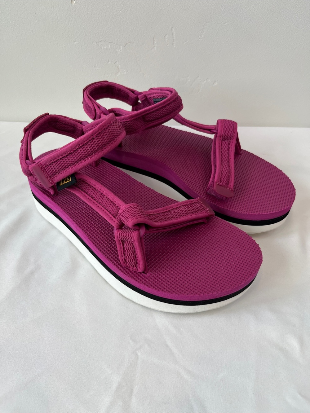 Teva Flatform Universal Pink Mesh Platform Sandals Festival Womens Size 9 110245